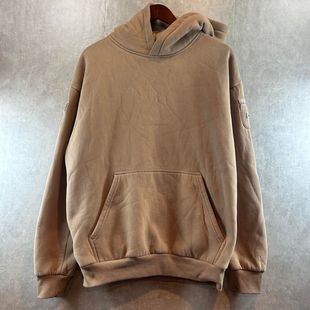 Comfrt Men's Tan and Brown Hoodie